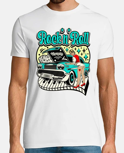 Tee-shirt rockabilly pin up girl rockers rock and roll rétro années 50 old school