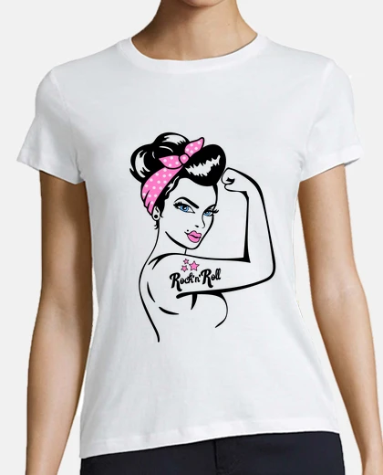T-shirt rockabilly pin up girl t shirt rockers rock and roll retro 50s 60s 70s