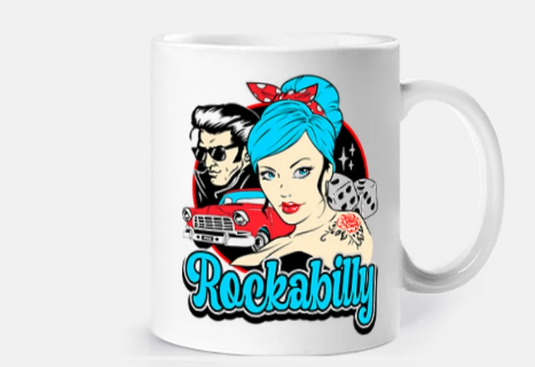 Cup rockabilly pin up rockers vintage