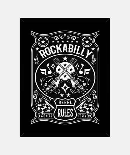 Quadro rockabilly rockers vintage rock usa rock and roll bikers