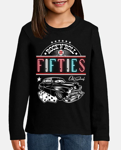 Kids rockabilly vintage rock and roll music retro fifties classic cars