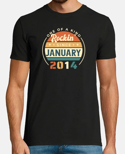 T-shirt Rockin since January 2014 Cool birthday