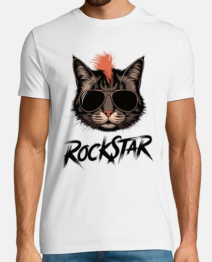 T-shirt Rockstar cat