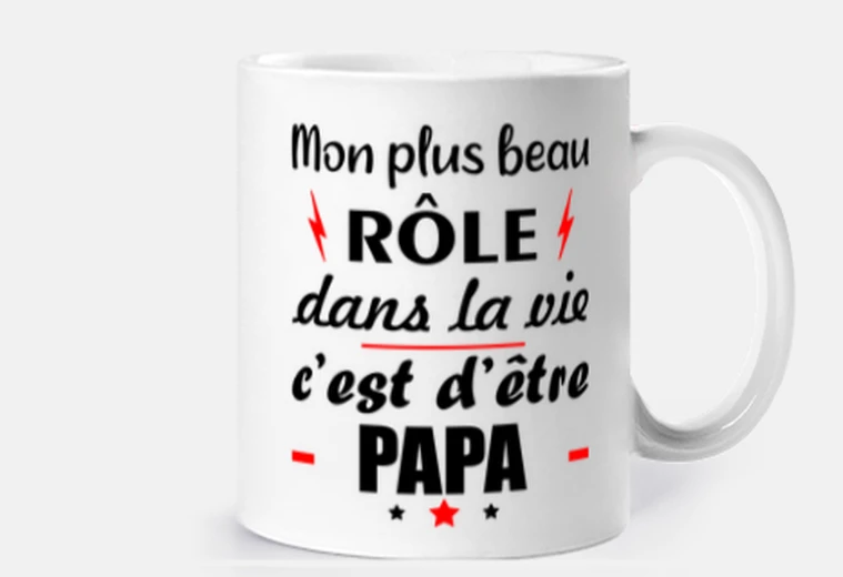 Mug rôle,papa,cadeau fête des pères