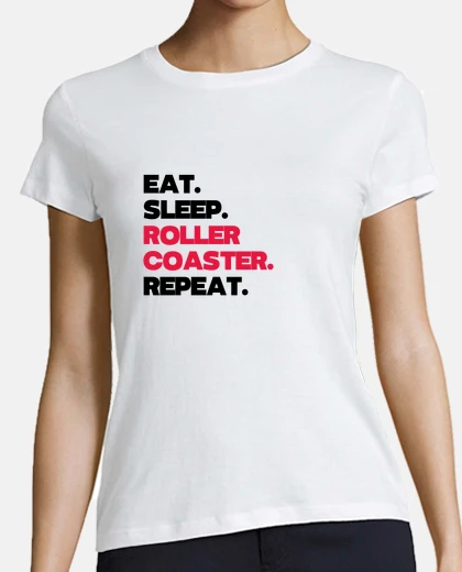 T-shirt Roller Coaster Eat Sleep
