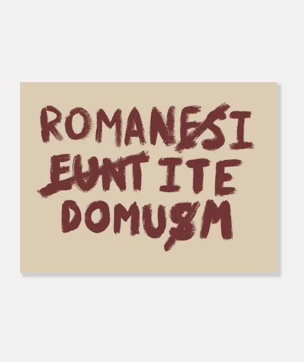 Wall romani ite domum canvas