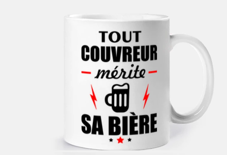Cup roofer humor beer alcohol gift