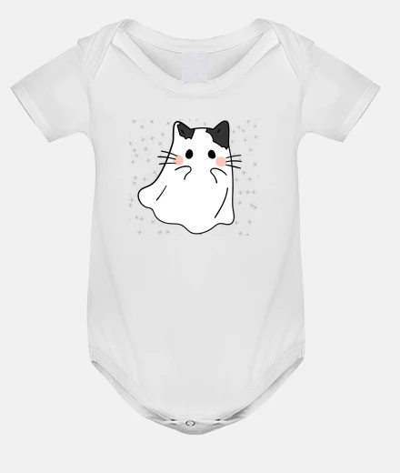Ropa Ropa de bebé Gato fantasmal flotando en el cielo