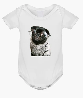 Ropa Infantil Perro Pug Carlino Con Gafas Latostadora