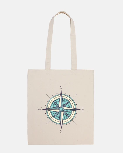 Bolsa rosa de los vientos barco brújula bolsa mar compras marinero marina