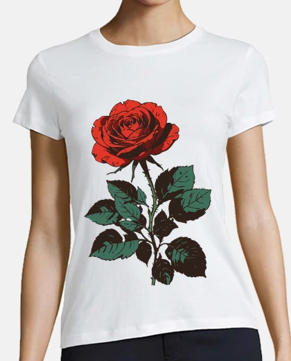 Playera rosa roja dibujo romántico amor siempre