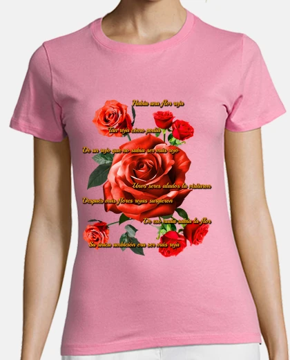 Rosas Rojas camiseta mujer