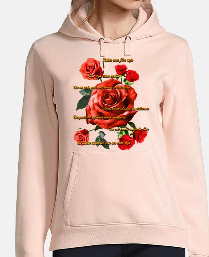 Rosas Rojas Sudadera Mujer
