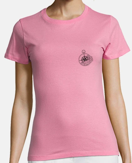 Tee-shirt rose des vents, table orientation, grande vague , logo niveau poche comme les marques de mode.