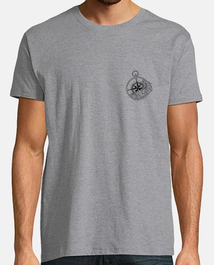 Tee-shirt rose des vents, table orientation, grande vague , logo sur la poche.