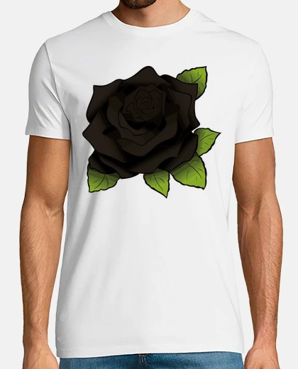 Tee-shirt rose noire / roses noires / rose