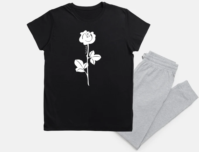 Pyjama rose sant jordi blanc