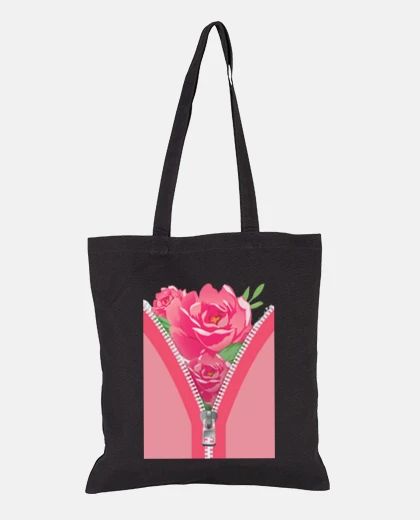 Sac roses sortant d une fermeture éclair sac fourre-tout 