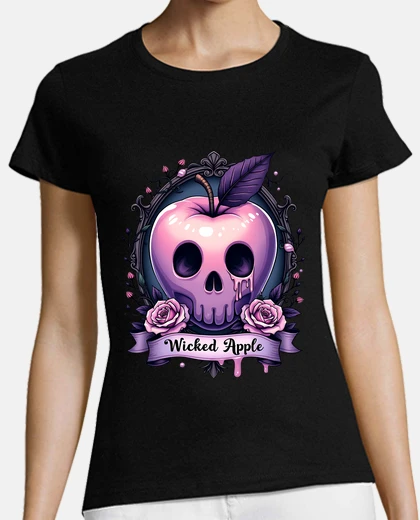 T-shirt rotten apple skull