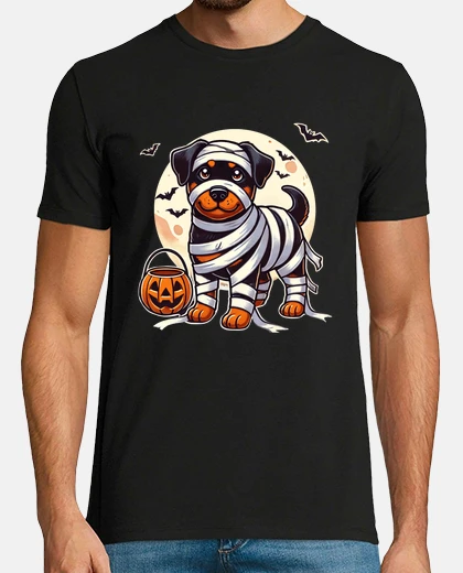 T-shirt Rottweiler Halloween Mummy Cute