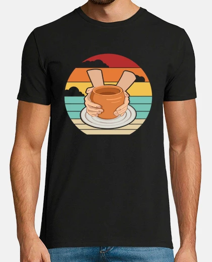 Tee-shirt roue rétro passe-temps poterie pro love