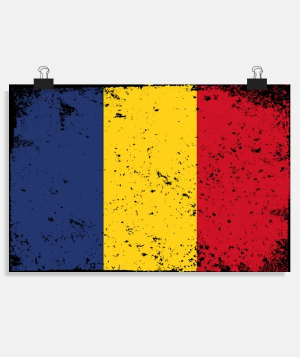 Poster roumanie  drapeau capitale Bucarest affiche chambre vestiare studio salon poster 