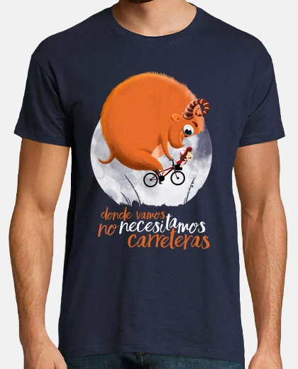 Tee-shirt route-homme, manches courtes, bleu marine, qualité extra