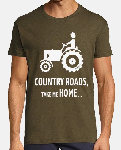 Tee-shirt routes de campagne - tracteur - blanc
