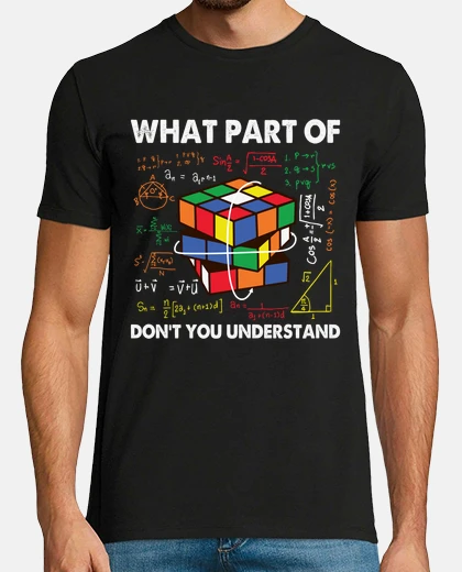Tee-shirt rubik s cube humour maths prof