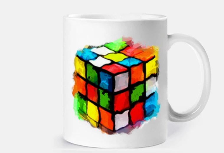 Rubik s cube magique qui se diffuse retro ado personnalisable tasse café thé lait 