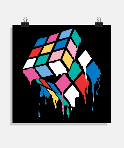 Poster rubik waste paint