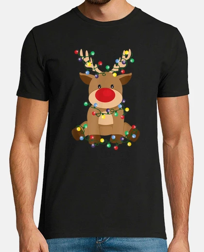 Tee-shirt Rudolph emmêlé dans les lumières du sap
