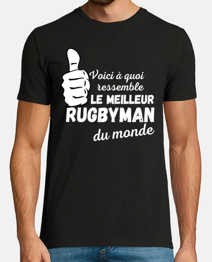 Tee-shirt rugby homme meilleur rugbyman cadeau