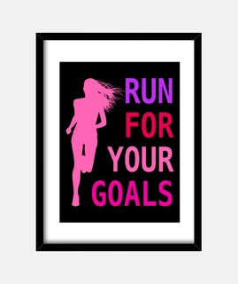 Run For Your Goals Running Girl