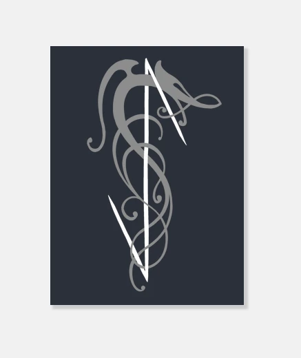 Stampa runa vichinga futhark eihwaz - svehen
