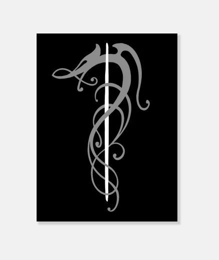 Stampa runa vichinga futhark isaz - svehen