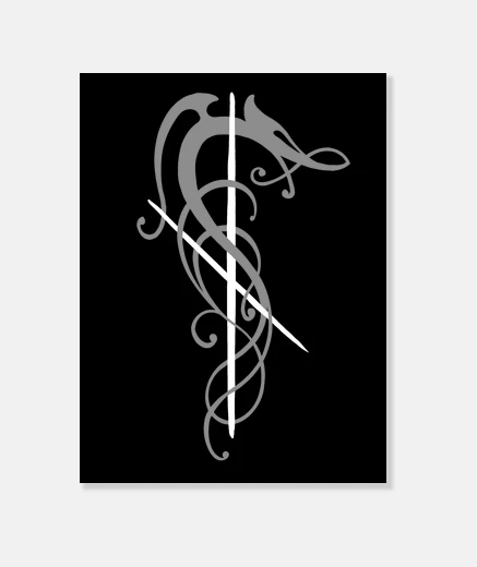 Stampa runa vichinga futhark naudiz - svehen