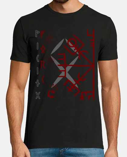 Camiseta runas vegvisir odal valknut vikingo