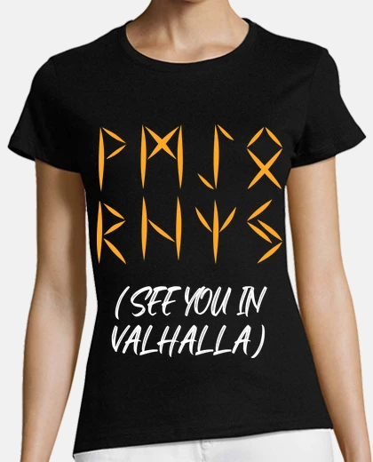 T-shirt runes viking see you in valhalla