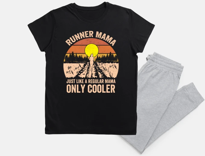 Pyjama runner mama funny marathon