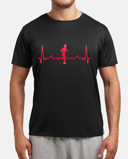 T-shirt Running Heartbeat Line Runner Xmas Gift