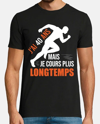 Tee-shirt Running Humour Anniversaire 40 Ans