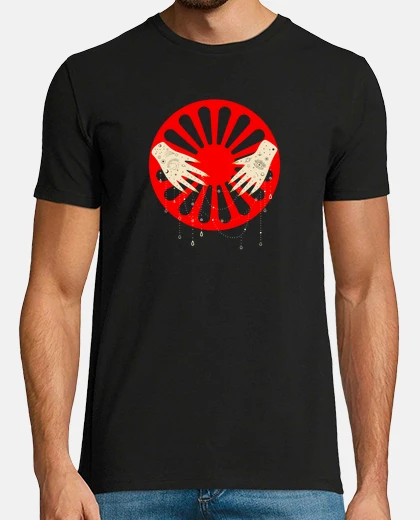 T-shirt ruota roma ornamenti mani