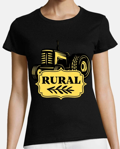 Playera rural tractor farmer label