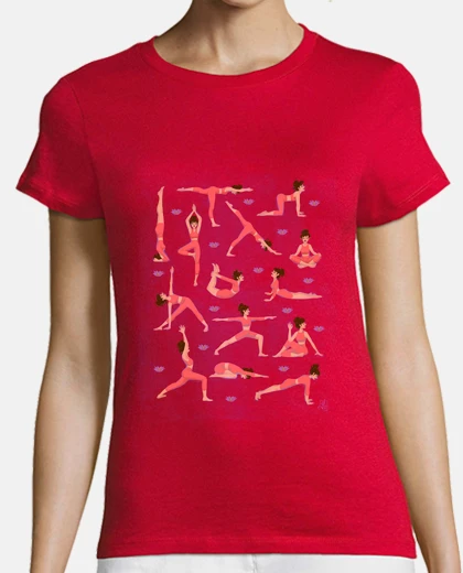 Playera Rutina de yoga coral