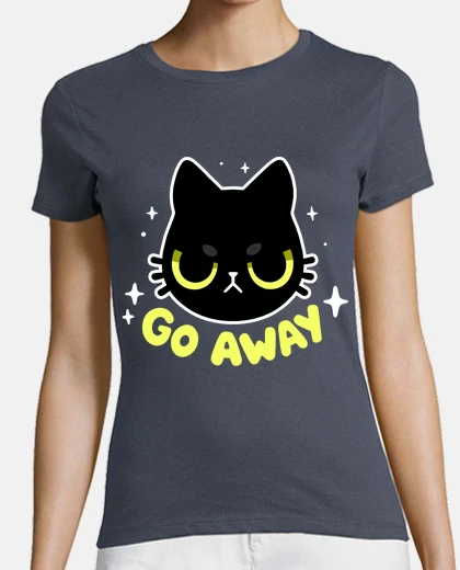 Tee-shirt s39en aller - mignon chat noir en angry