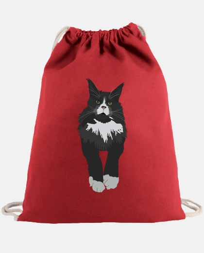 Sac sac à dos chat gris