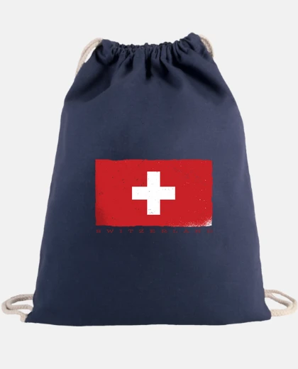 Sac sac à dos drapeau national de supporter d équipe Switzerland vintage design original d artiste colle