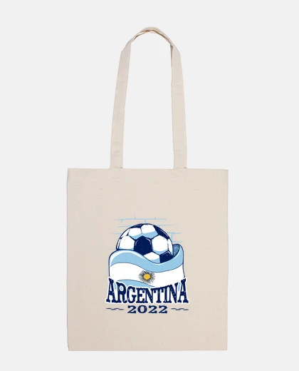 Sac sac de femme tote bag , coupe du monde 2022 de football  équipe d  Argentine je supporte mon pays 