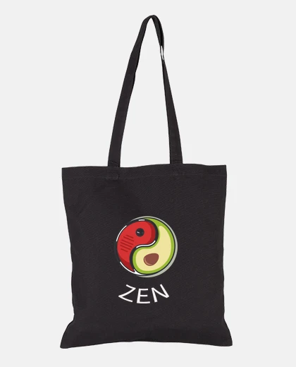 Sac sac femme , tote bag , zen,  ying yang yoga méditation , non à la guerre.
